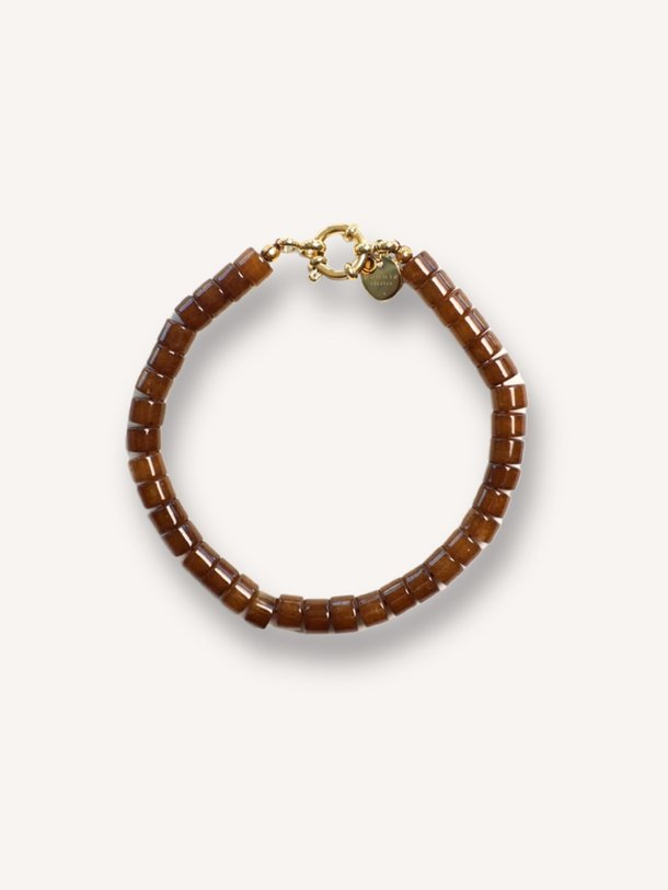 Moos Brown Bracelet Moos, kralen armband