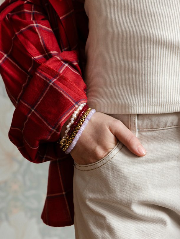 Moos, kralen armband