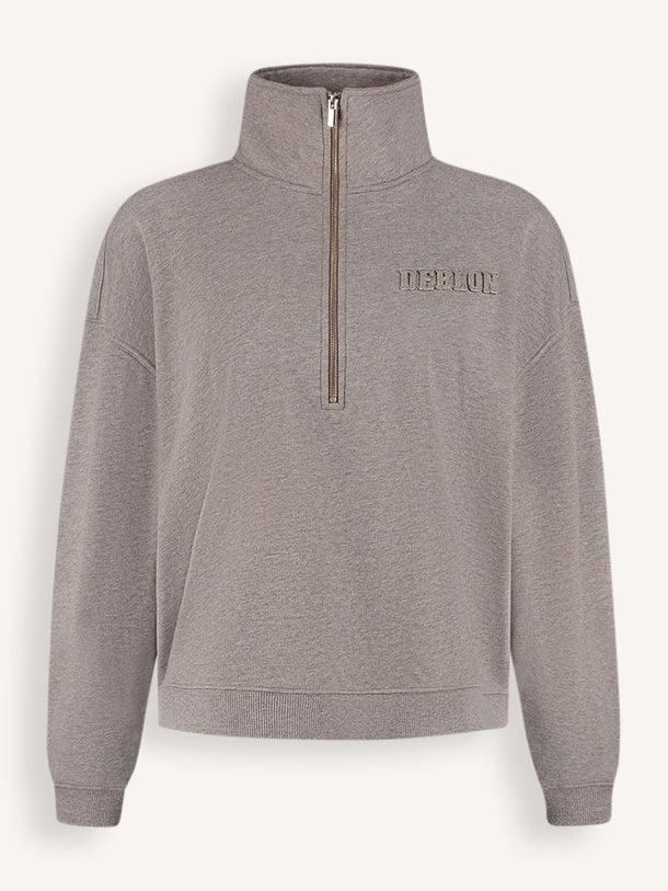 Aisha Half Zip Sweater Asiha, katoenmix sweater