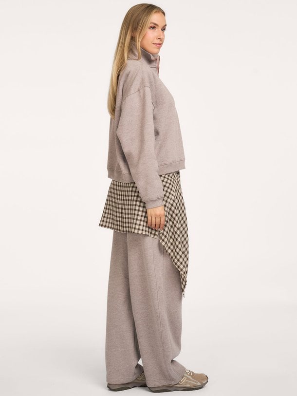 Aisha Half Zip Sweater Asiha, katoenmix sweater