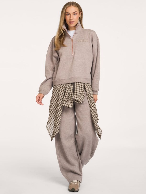 Aisha Half Zip Sweater Asiha, katoenmix sweater