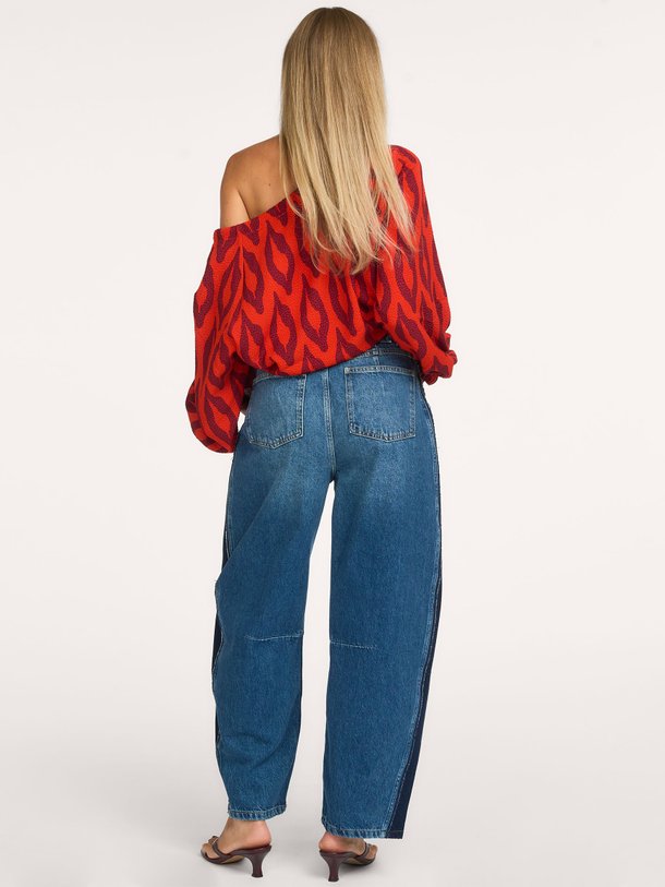 Kashba, high waist barrel fit jeans