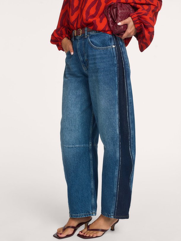 Kashba, high waist barrel fit jeans