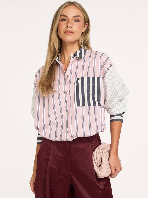 Kozef, organic cotton gestreepte blouse