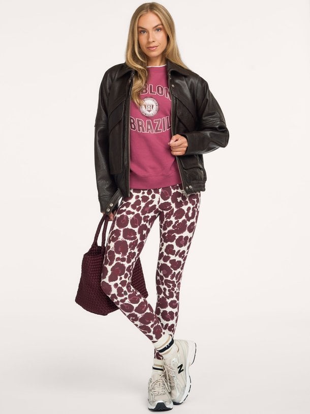 Jersey leopard sportlegging