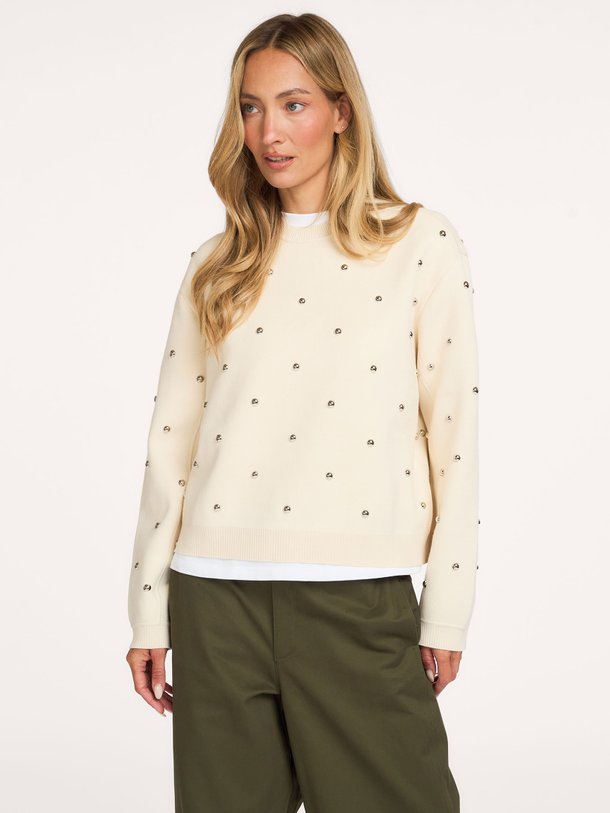 KLOU Klou, viscosemix trui met studs