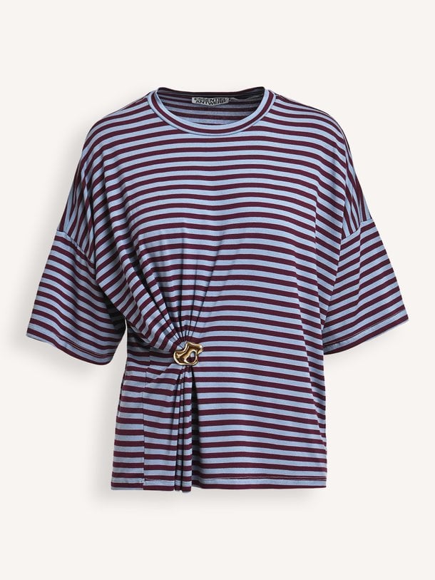 Kriss, viscosemix gestreept T-shirt