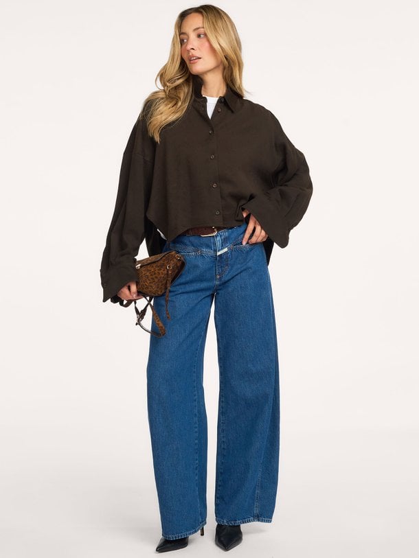 Oshia, wolmix cropped blouse