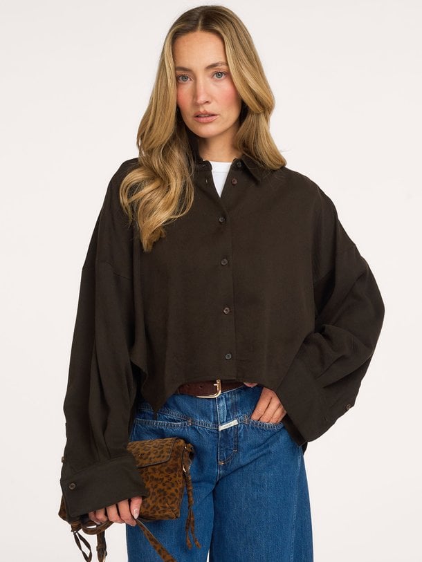 Oshia, wolmix cropped blouse