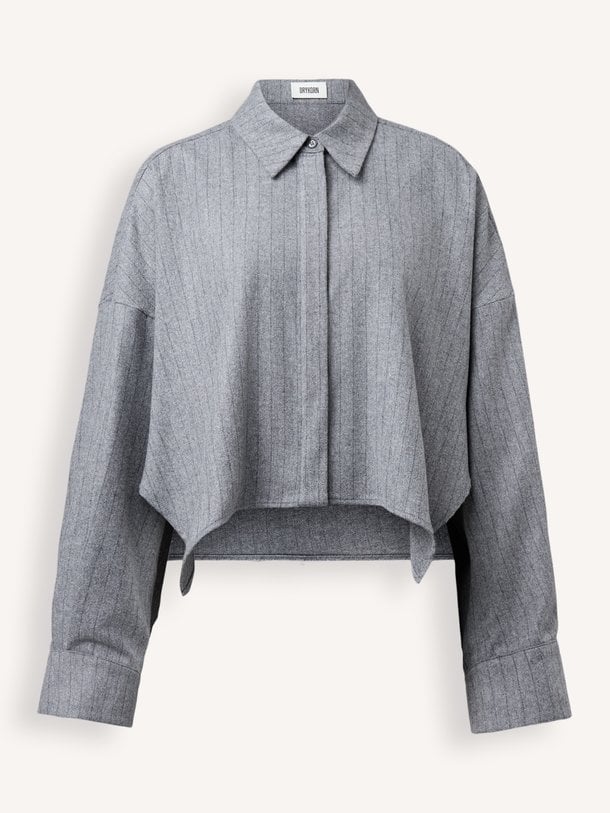 128131 Oshia, wolmix gestreepte blouse