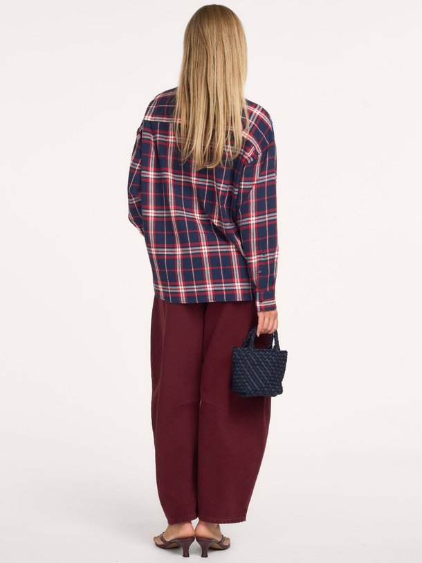 KIRKE Kirke, katoenen geruite blouse met pailletten