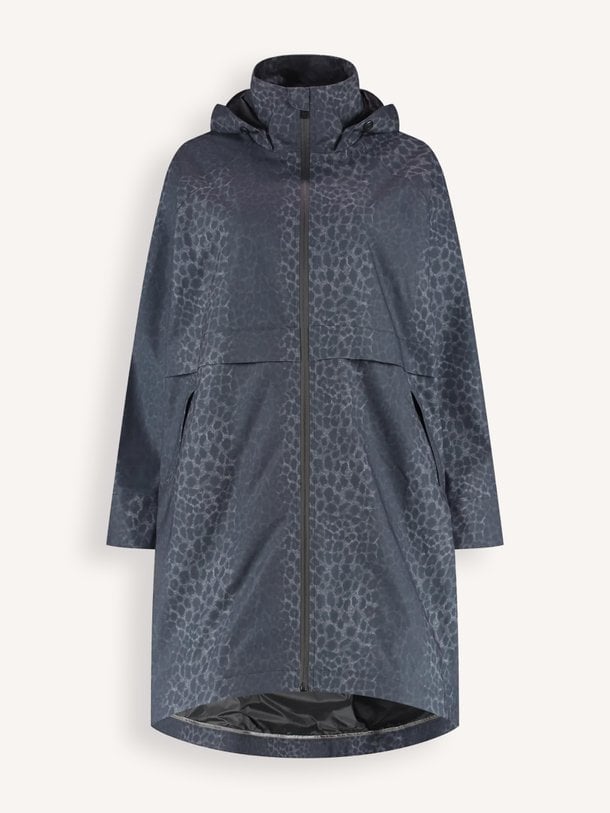 Romy Raincoat Romy, geweven leopard regenjas