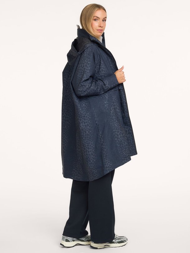 Romy Raincoat Romy, geweven leopard regenjas