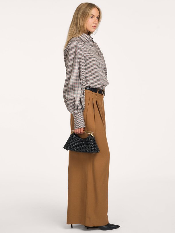 KALMIA Kalmia, katoenen geruite blouse met strass