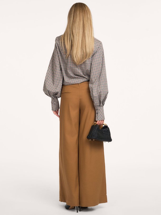 KALMIA Kalmia, katoenen geruite blouse met strass