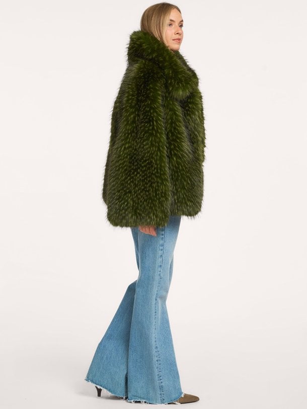 KASTANJE Kastanje, fake fur jas