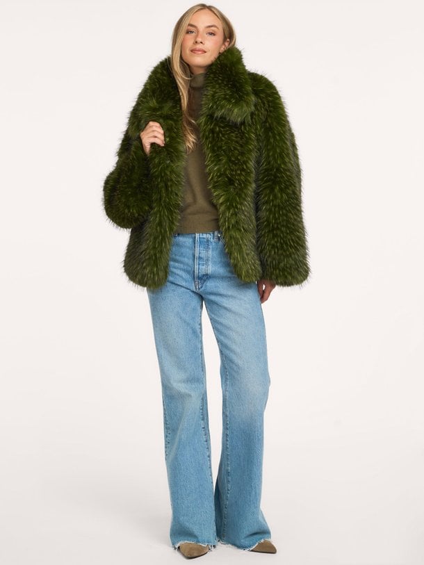 KASTANJE Kastanje, fake fur jas