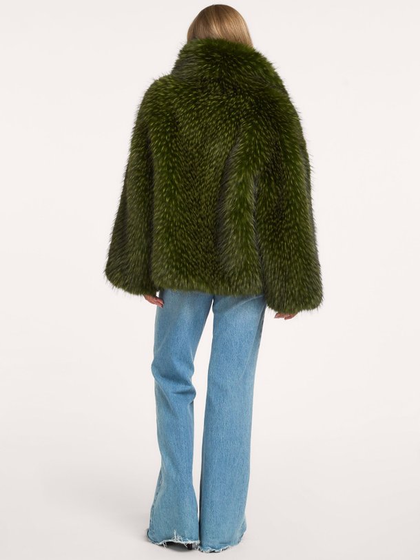 KASTANJE Kastanje, fake fur jas