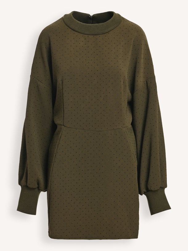 Kathleen, geweven jurk met strass