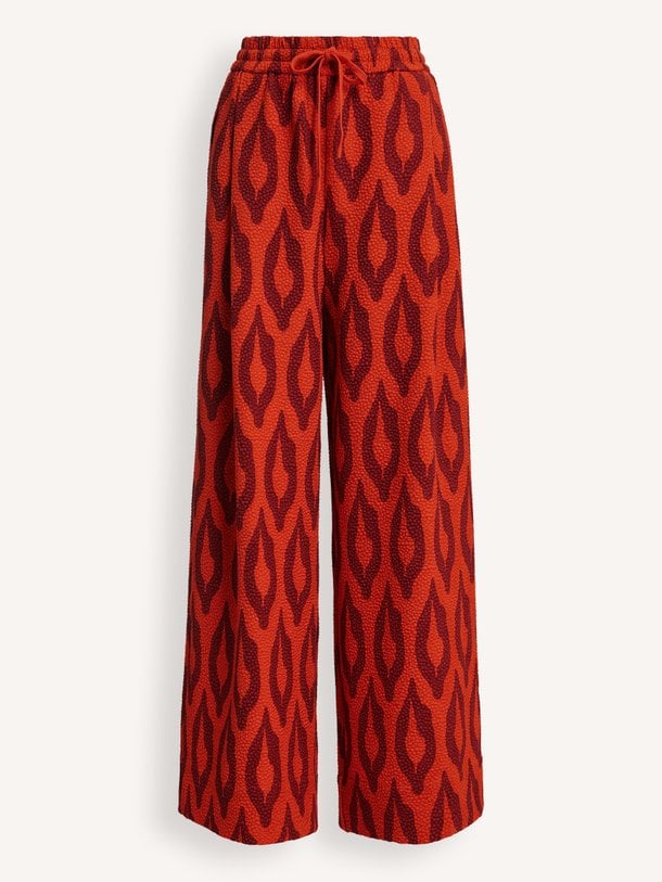 Kontent, geweven broek met print