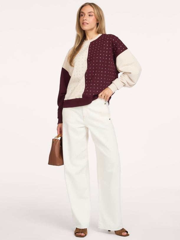 KOLDI Koldi, katoenen sweater met strass