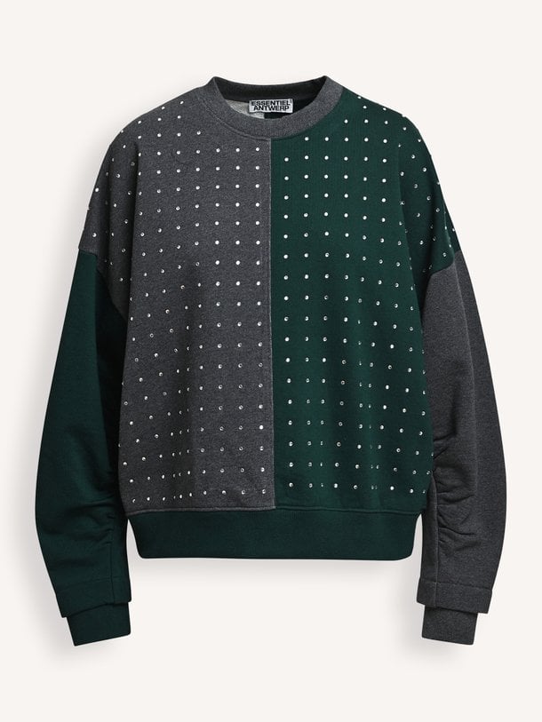 KOLDI Koldi, katoenen sweater met strass