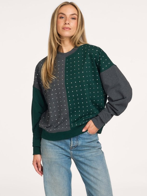 KOLDI Koldi, katoenen sweater met strass
