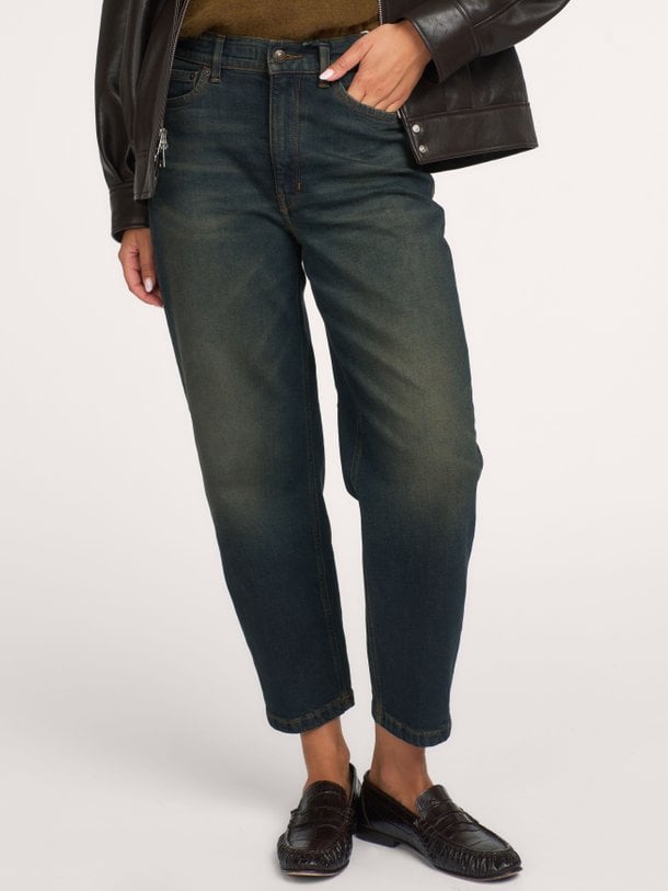 Flown, high waist barrel fit jeans
