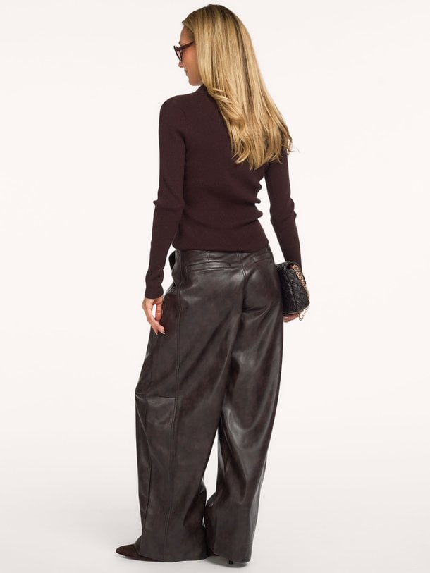 CYLLÈNE Cyllene, wolmix polo rib longsleeve