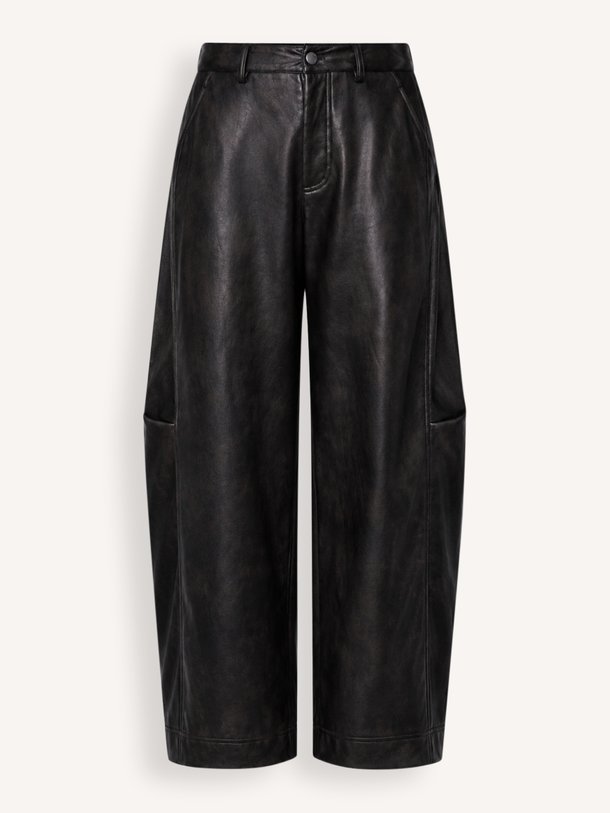 Nemea, leatherlook barrel fit broek