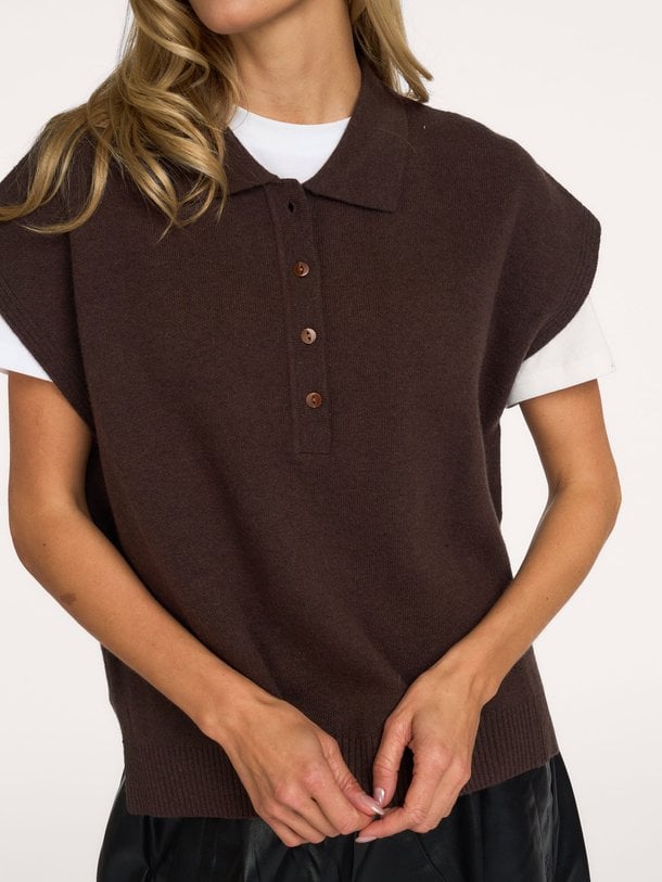 MINTHE Minthe, wolmix polo top