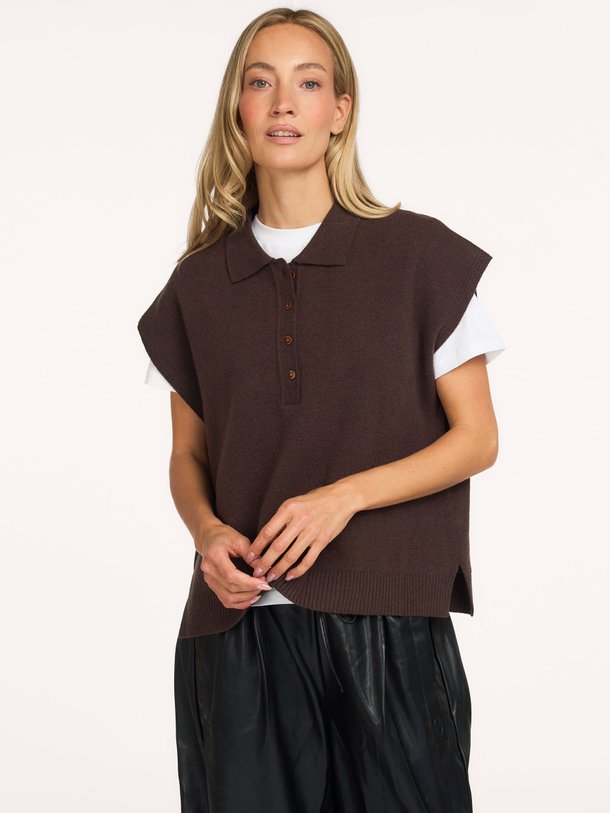 MINTHE Minthe, wolmix polo top