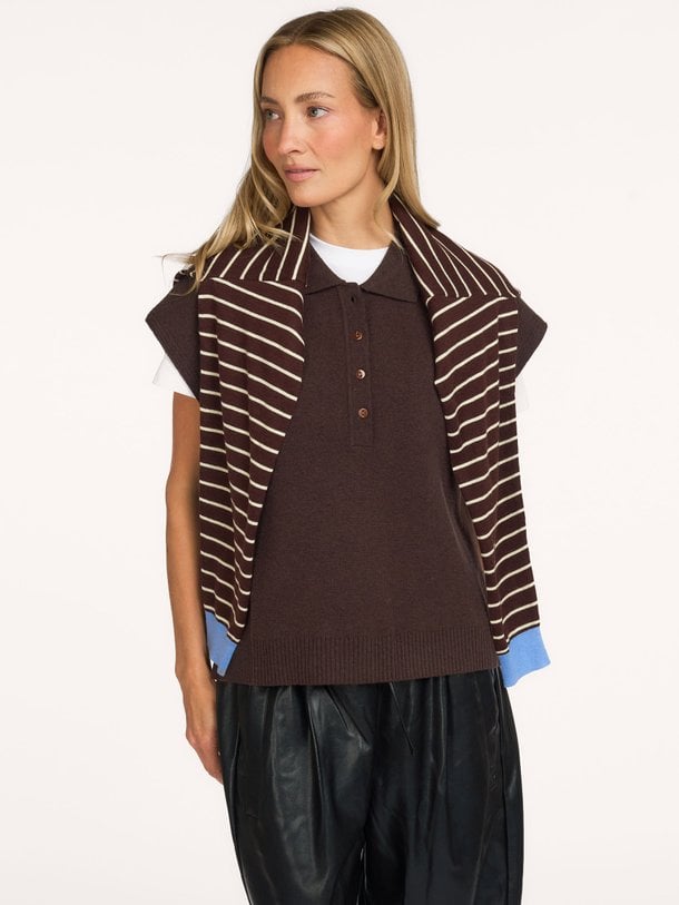 MINTHE Minthe, wolmix polo top