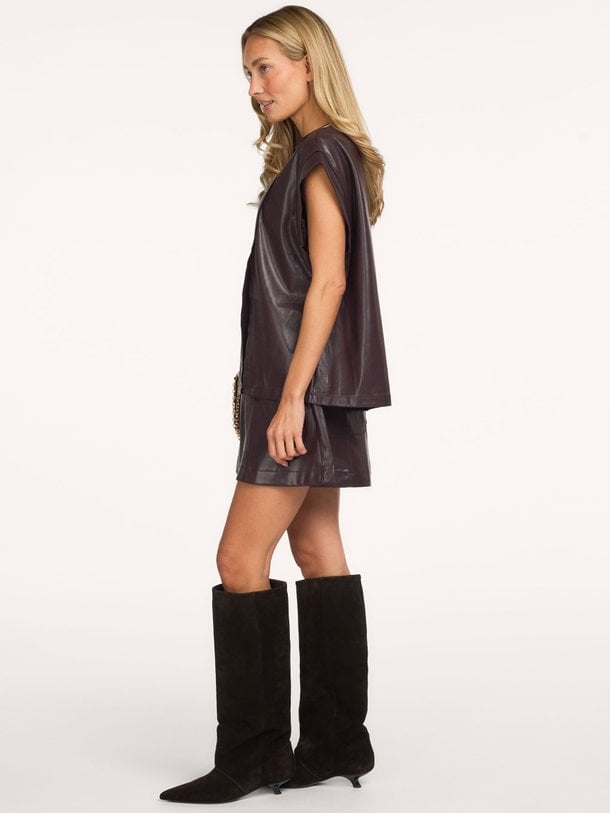 Corfe, leatherlook top