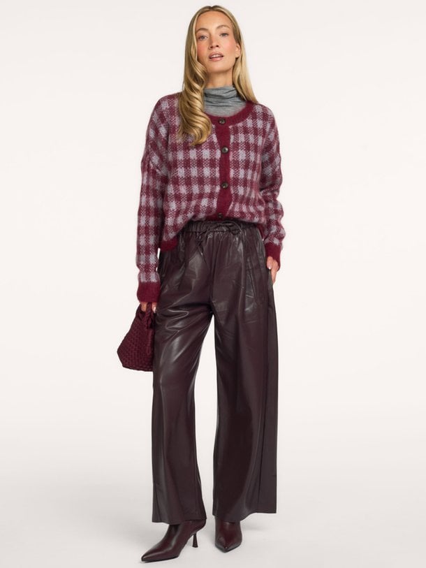 ODAESAN Odaesan, leatherlook broek
