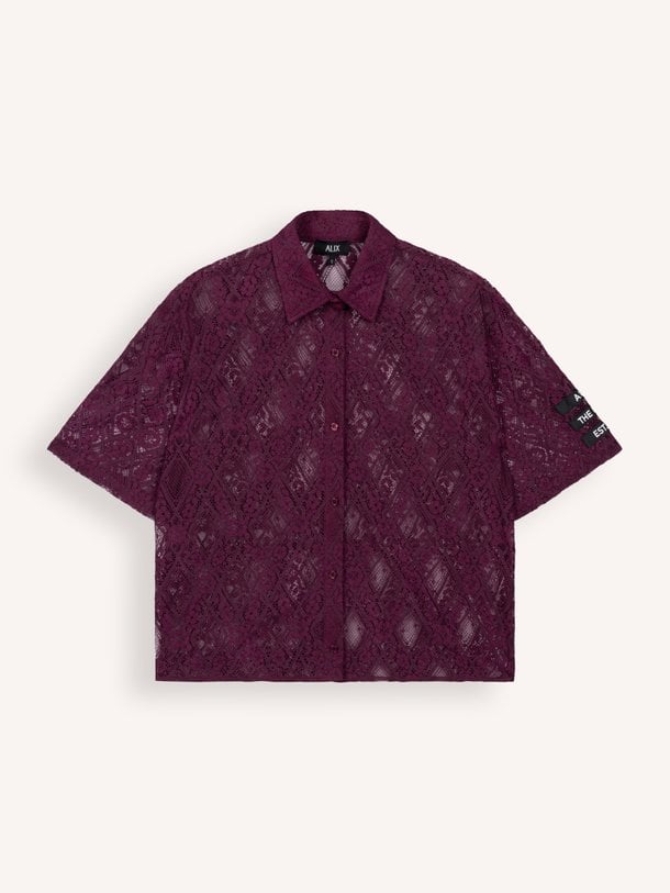 Katoenmix kanten blouse