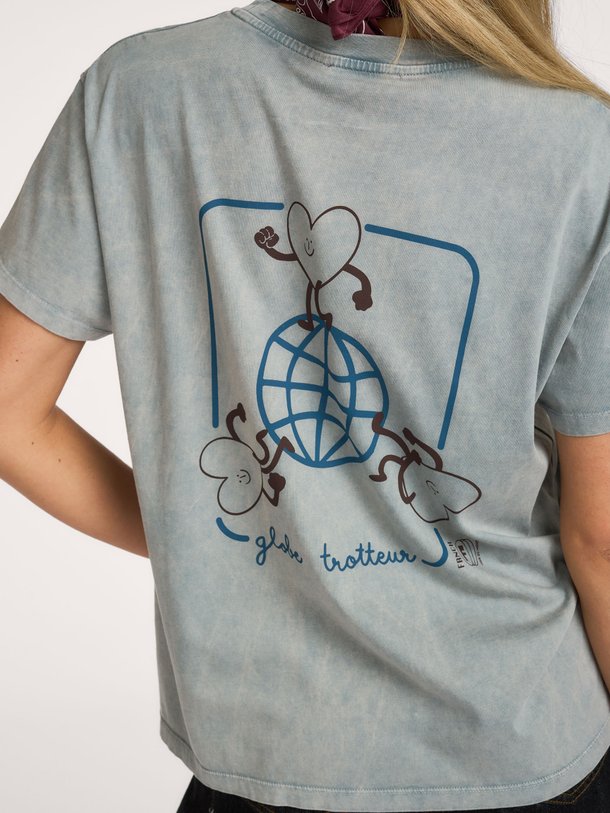 GLOBETROTTER Globetrotter, organic cotton T-shirt met print