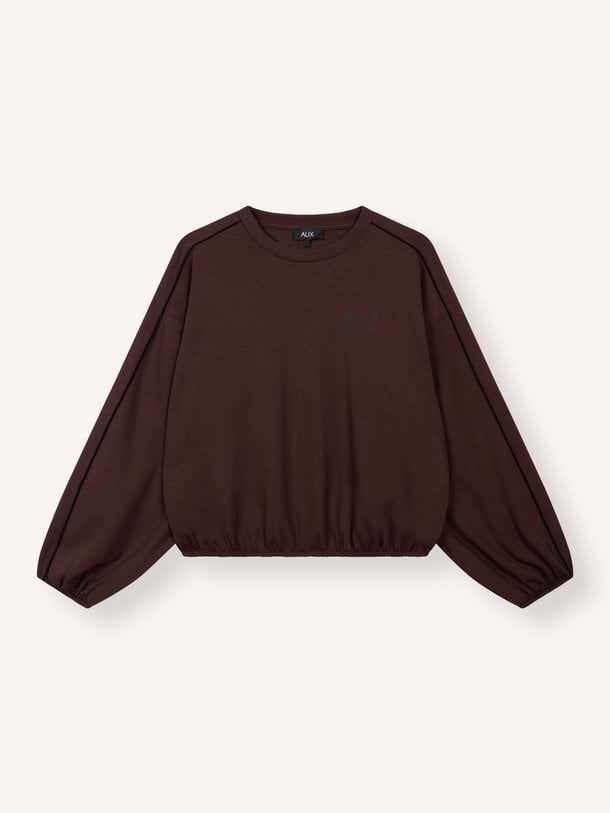 ladies knitted piping sweater Viscosemix sweater