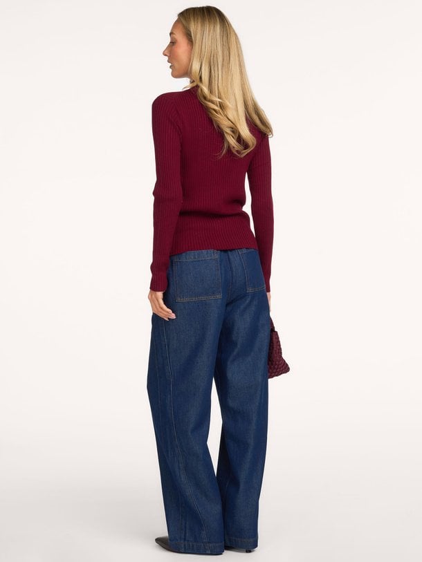KUJU Kuju, wolmix half zip trui