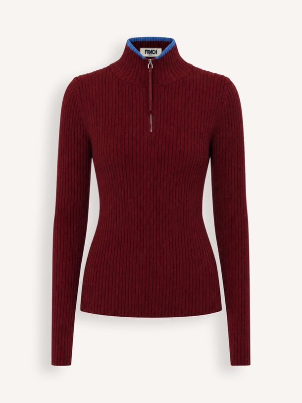 KUJU Kuju, wolmix half zip trui