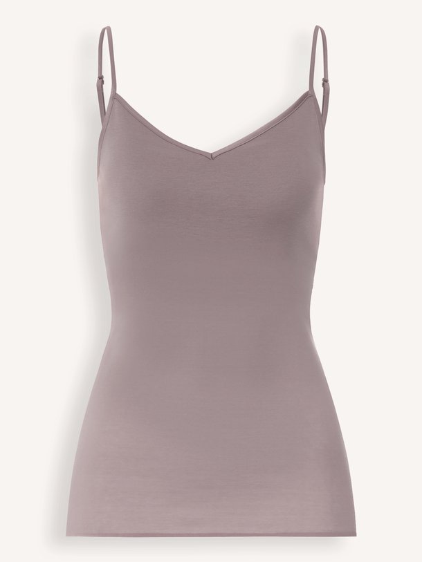 Padded Spaghetti Top Katoenen top met voorgevormde beha