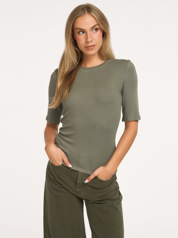 KrownMD o-neck t-shirt Krown, viscosemix rib T-shirt