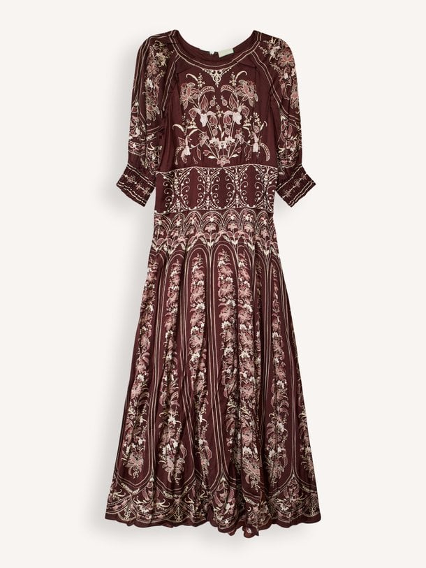 LIZ BURGUNDY MAXI DRESS Liz, viscose maxi jurk