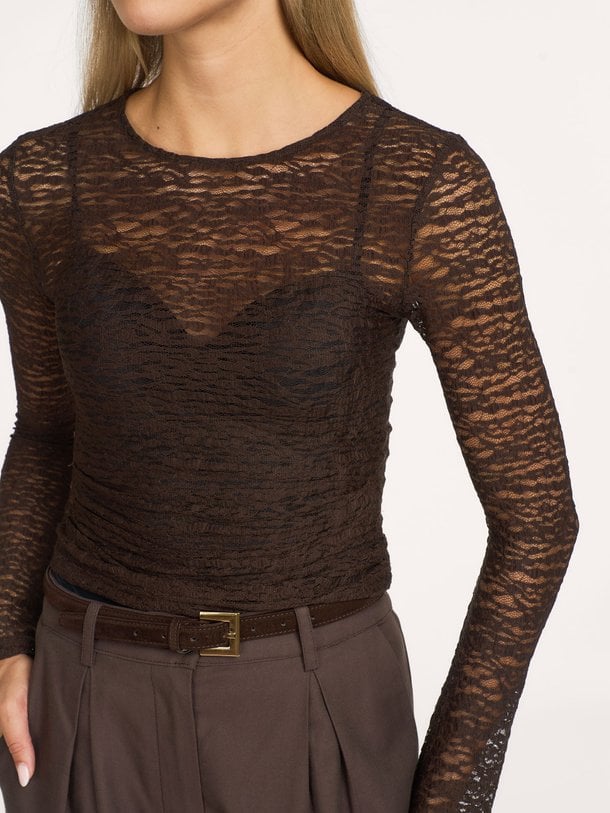 Dianamd top Diana, geweven top
