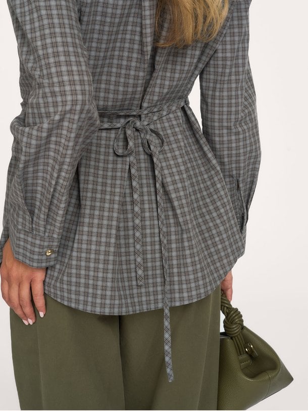 Damaris, katoenen geruite blouse