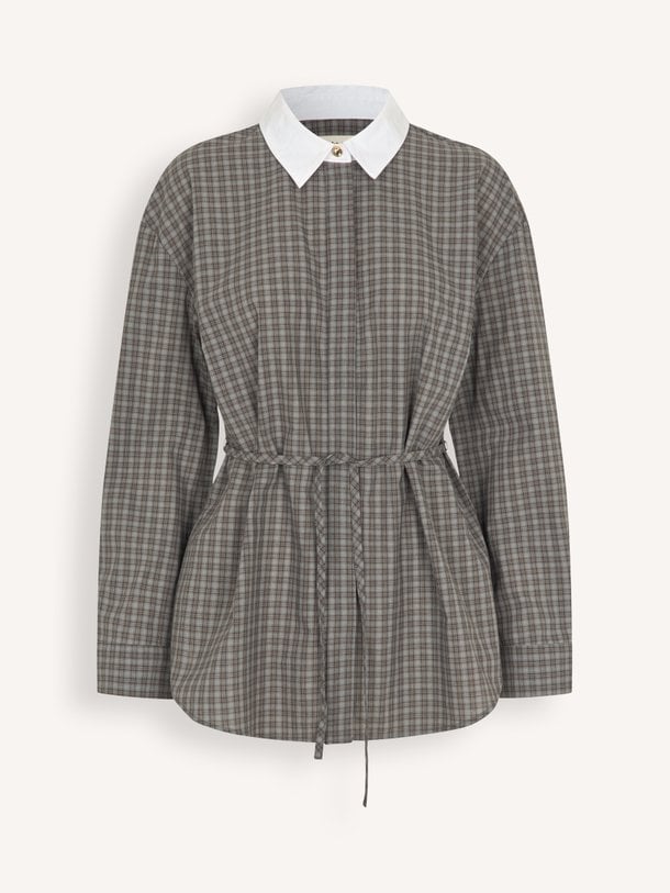 Damarismd shirt Damaris, katoenen geruite blouse