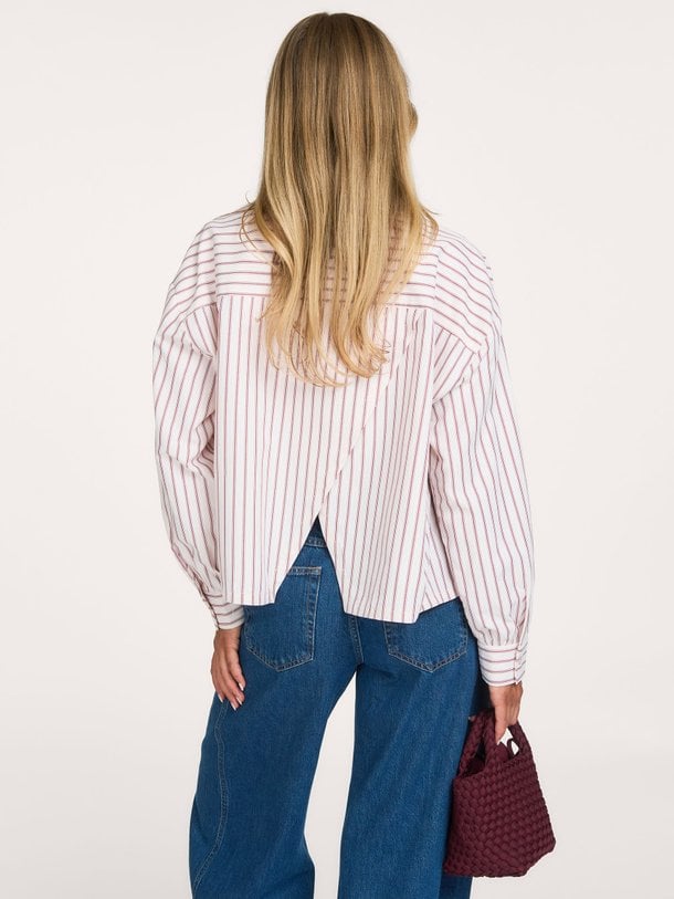 Dilan, katoenmix gestreepte blouse