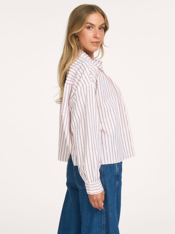 Dilan, katoenmix gestreepte blouse