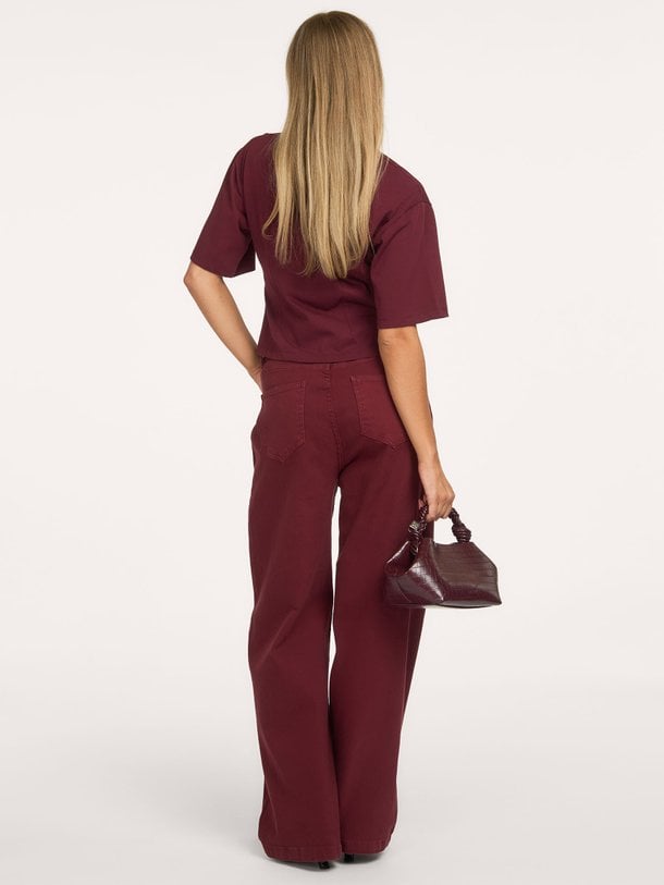 Isoldemd dye pants Isolde, high waist wide leg jeans