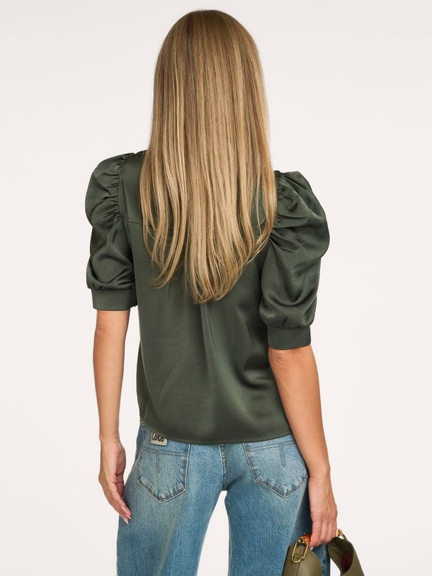 Roella Heavy Sateen Blouse Roella, geweven satijnen top